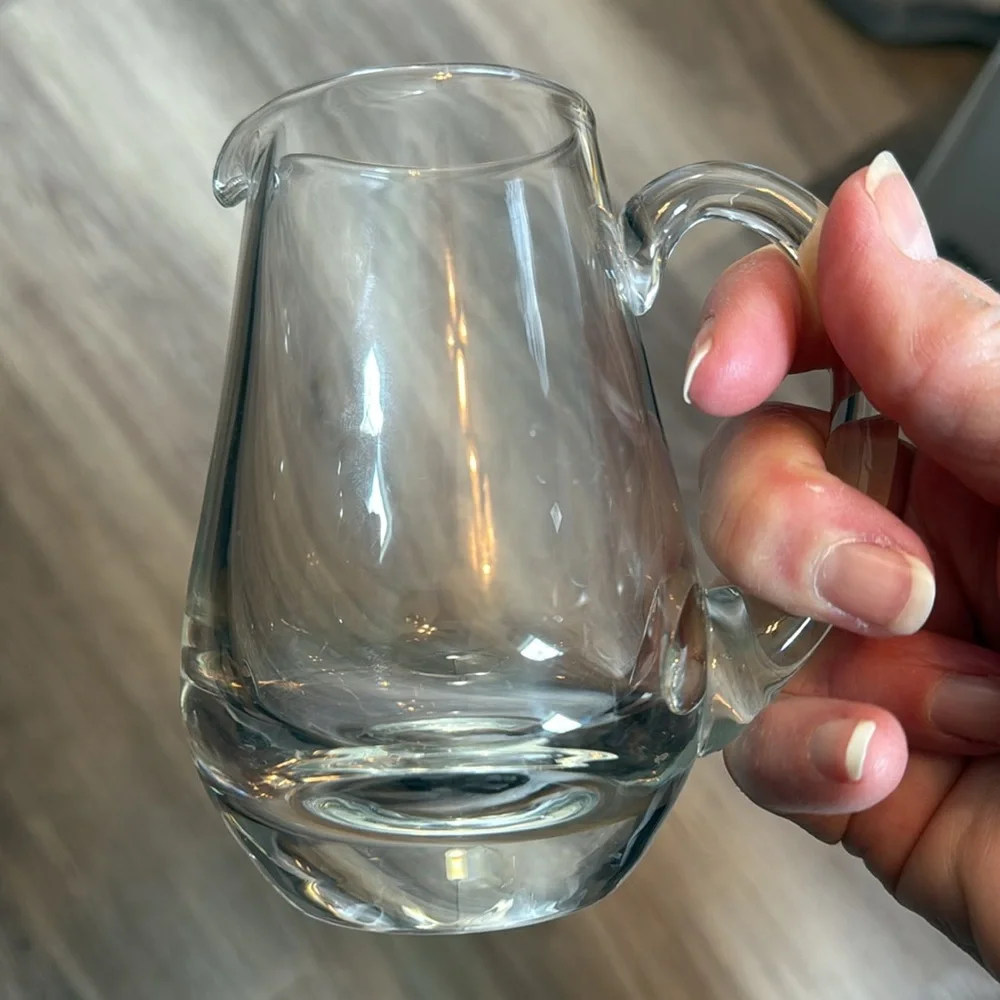 Vintage hand blown glass creamer